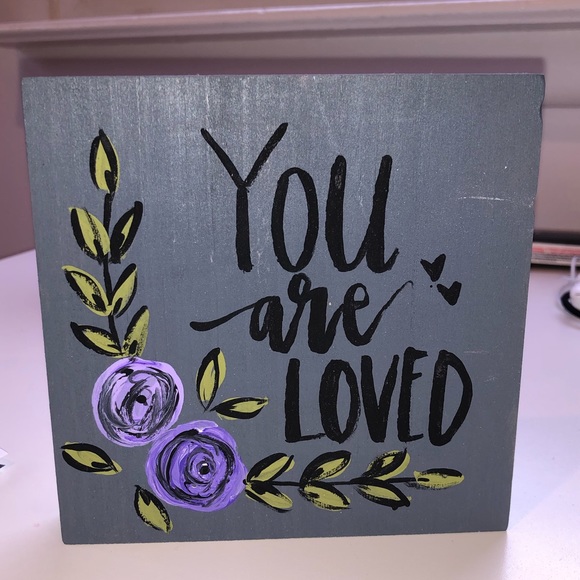 Hand painted wood sign YOU ARE LOVED - Picture 1 of 2